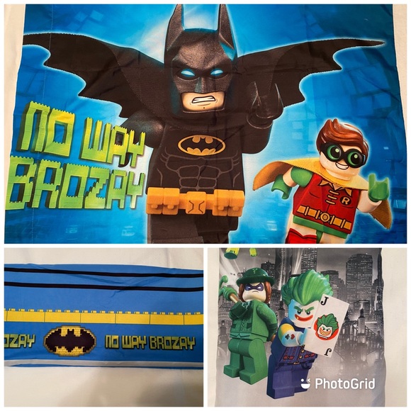 Lego Other - NWOT, Lego Batman Twin Size Sheet Set, 1 Pillowcase, Fitted & Flat Sheet
